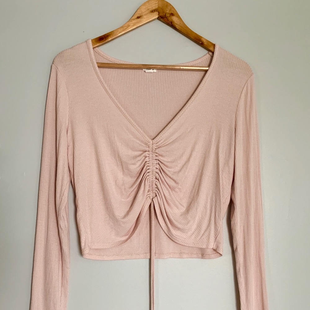 Garage ruched long sleeve